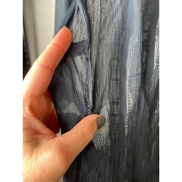 Abercrombie & Fitch Ruffle Y2K Top Size XS Milkmaid Sheer Coquette Cottagecore - Picture 10 of 13